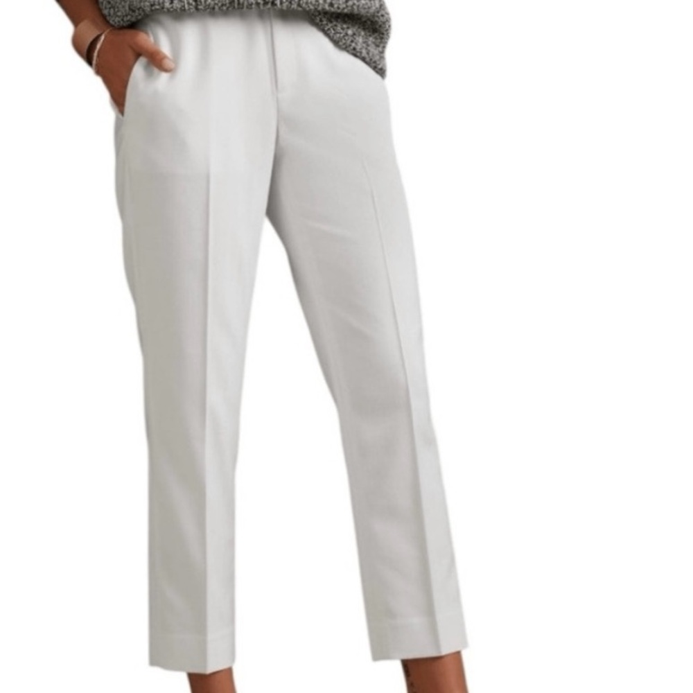 Banana Republic Crisp White Cropped Pants